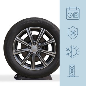 Relaxdays Reifenschoner 2er Set Kunststoff Schwarz Gegen Standplatten 4 cm x 20 cm x 44 cm 0,5 kg