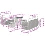 vidaXL Gartenmöbel-Set, 8-teilig, schwarz, Poly Rattan, mit Sofa, Sesseln, Hockern und Tisch. Ideal für Terrasse und Garten.