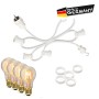 Satisfire Illu-Partylichterkette 5m mit 5 dimmbaren LED Filament Lampen für Terrasse und Garten.