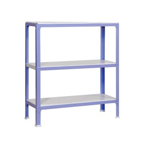 PROREGAL Wohnregal Living Koala, lila/weiß, mit 3 Böden. Metallregal für Wohnzimmer, Büro oder Keller.