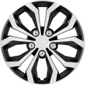 Cartrend Radzierblende Daytona, 14 Zoll, schwarz-silber, 4er-Set für Außenausstattung.