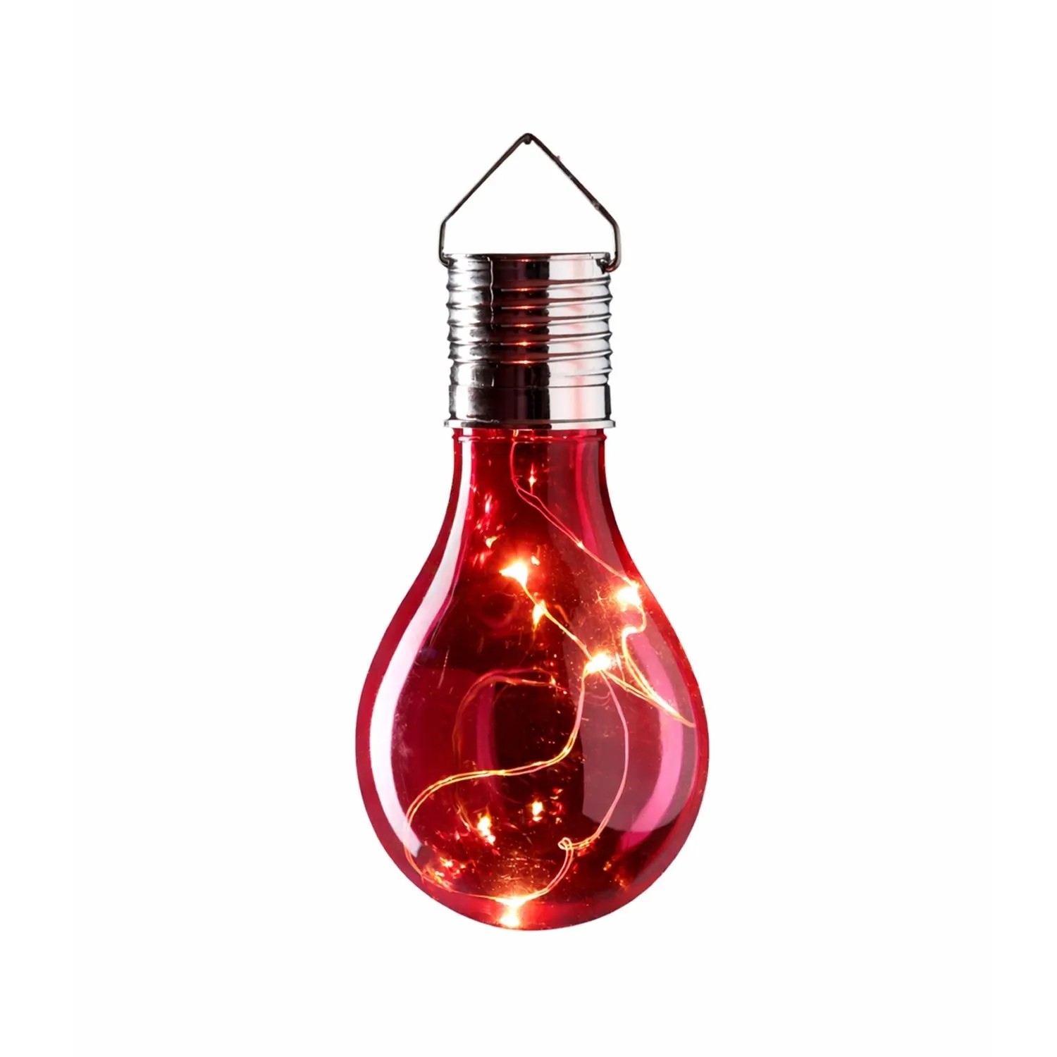 Marelida LED Solar Glühbirne M Lichterkette Solarleuchte Garten Terrasse Balkon Pink