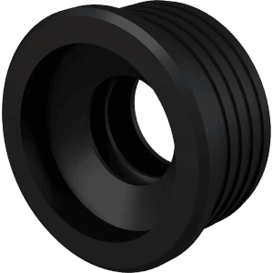 Schwarzer Alcadrain Gumminippel Z0004-ND, Ø 50/32, für Fitting-Zubehör.