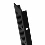 Schwarzes MS Beschläge Lüftungsgitter (60x400mm) aus Aluminium für optimale Luftzirkulation.