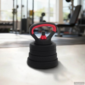 vidaXL 4-in-1 Hantelset 20kg als Kettlebell im Fitnessstudio.