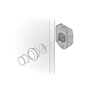 SOTECH Push Lock Magnet Schloss 50 x 40 x 20 mm Grau für Boot und Caravan
