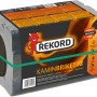 Rekord Braunkohlebriketts, 10 kg, im Folienpack. Brennstoff für Kaminöfen mit langer Brenndauer.