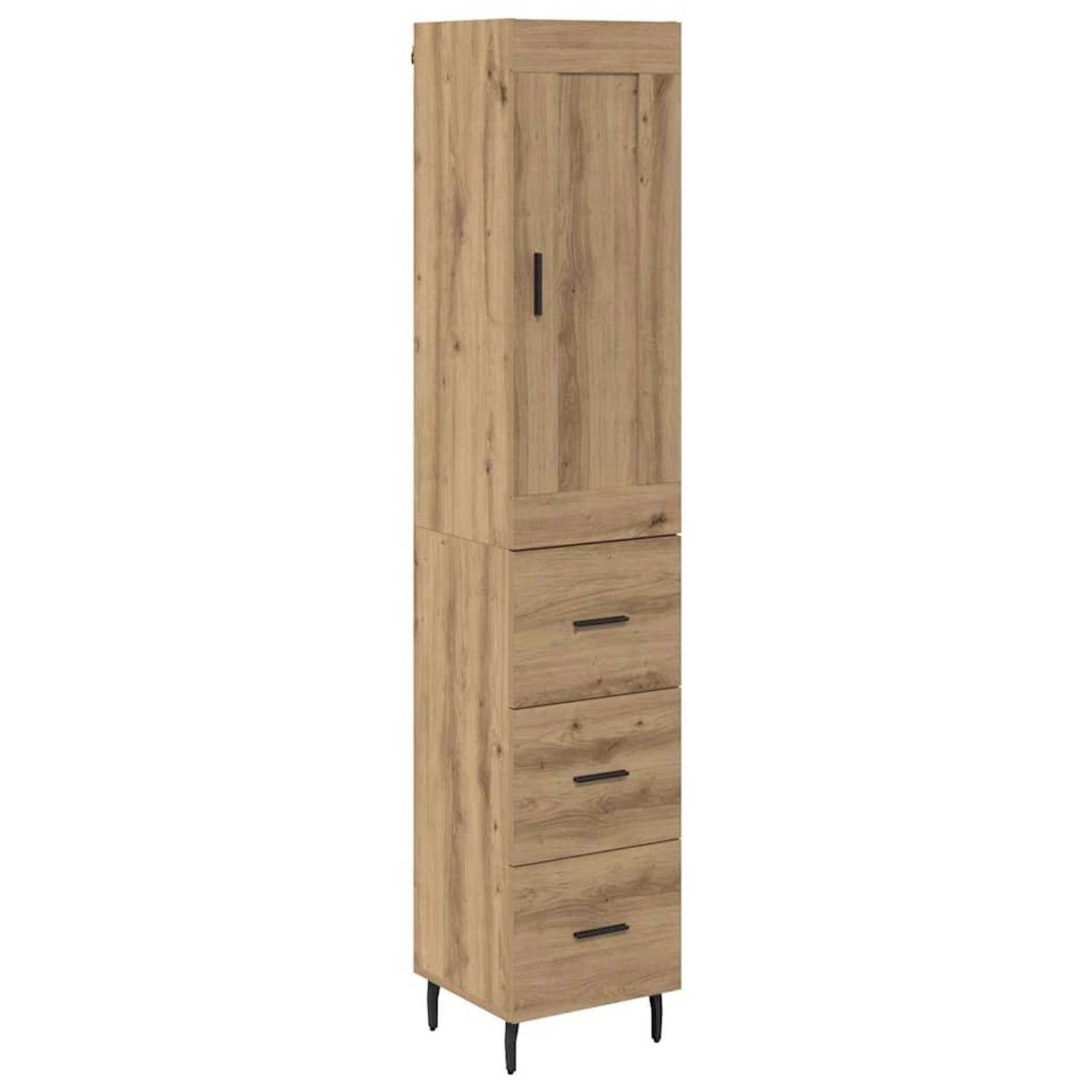 vidaXL Highboard Artisan-Eiche 34,5 x 34 x 180 cm Holzwerkstoff 3416009 günstig online kaufen