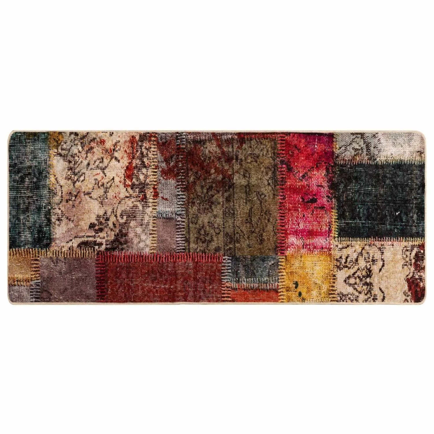 vidaXL Teppichläufer MARSA Mehrfarbig 100 x 50 cm Polyester und PVC 42023234