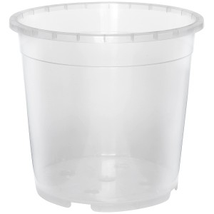 Transparenter Geli Orchideentopf, Ø 15 cm, aus Kunststoff. Ideal zur Wurzelkontrolle.