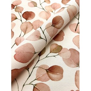 Newroom Vliestapete Leora Rot Eukalyptus Floral FSC®