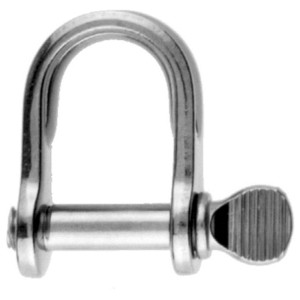 Seilflechter Schäkel aus Edelstahl, ca. 1100 kg, für sichere Verbindungen.