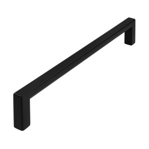 Schwarzer, matter Siro Möbelgriff 2108 aus Metall, Lochabstand 160 mm.