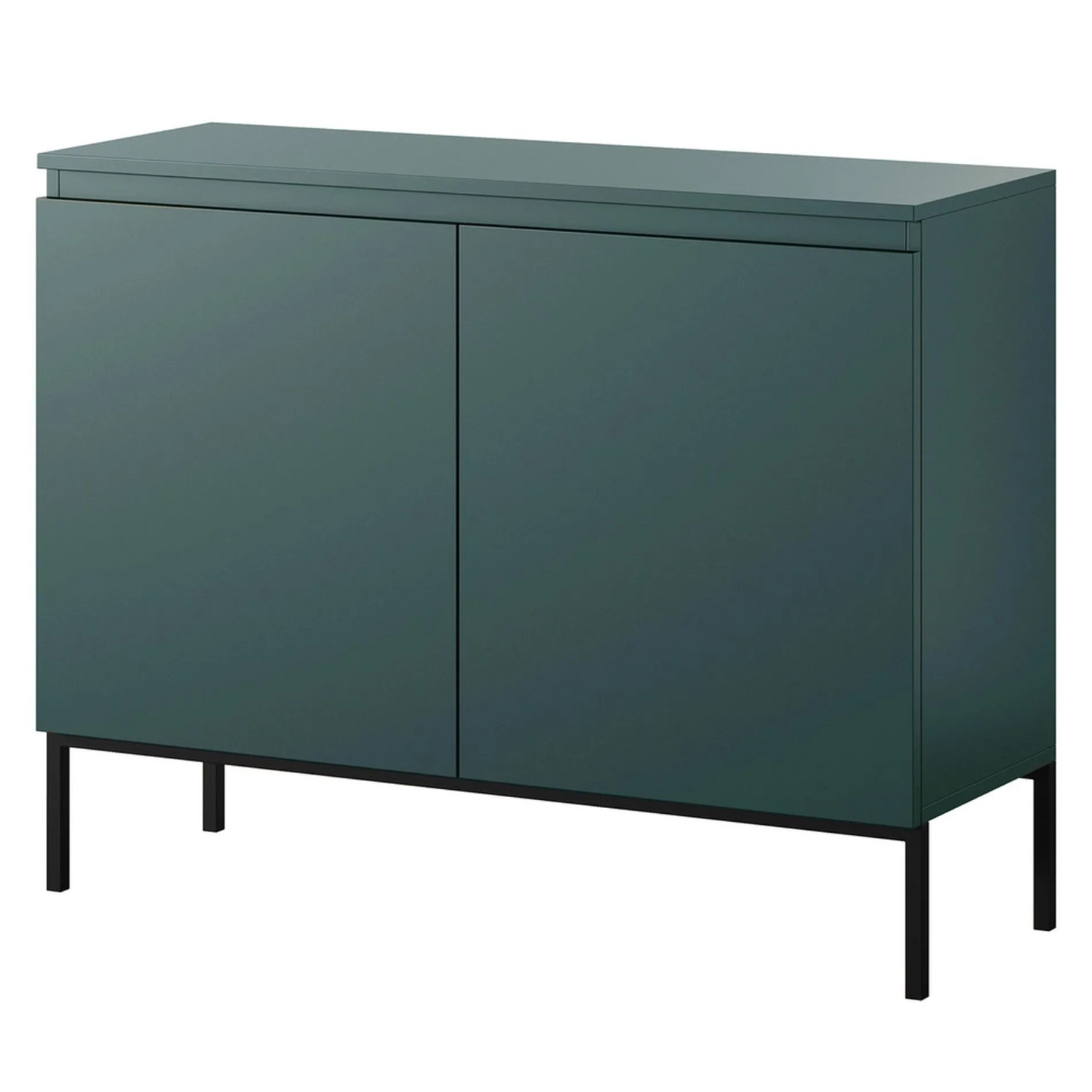 Selsey Sideboard Bemmi 100 cm Dunkelgrün mit Schwarzen Beinen