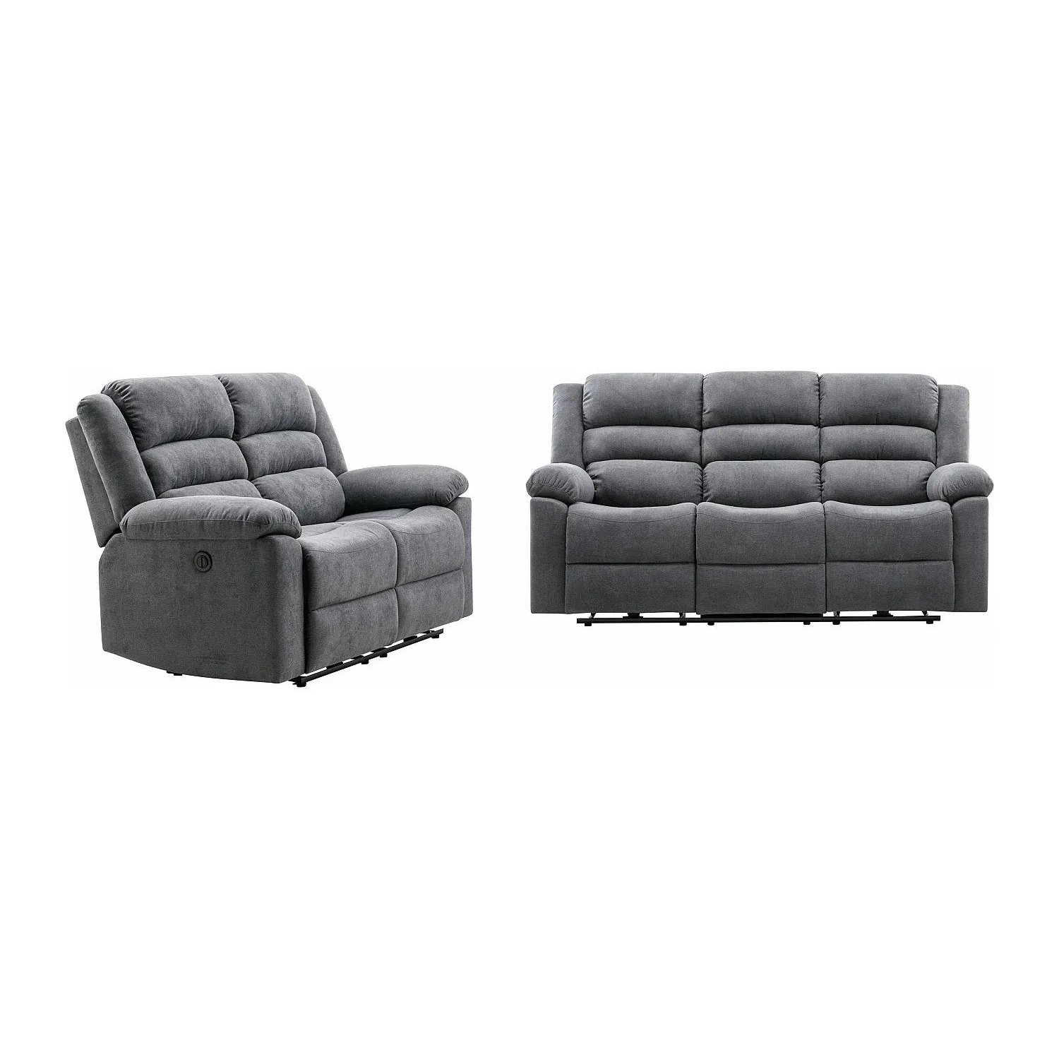 Vente-unique Couchgarnitur Burolo Grau 144 cm  199 cm