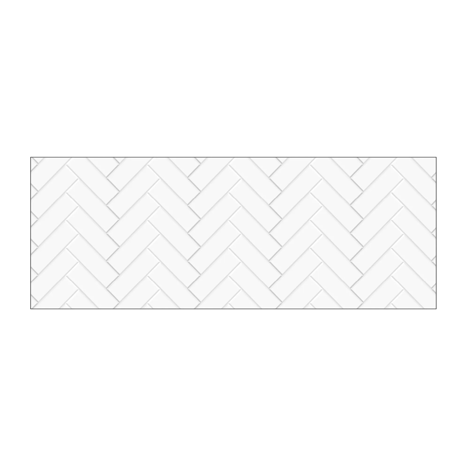 MySpotti Küchenrückwand Profix Cucina Herringbone 160 x 60 cm Weiß