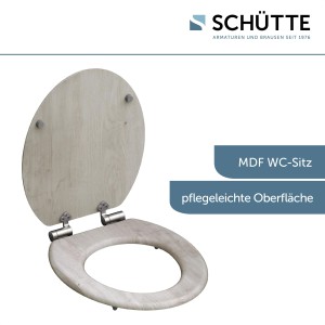 Schütte WC-Sitz Light Wood, Holzkern mit Absenkautomatik, helle Holzoptik.