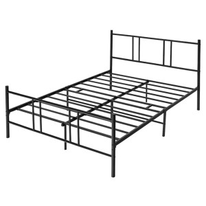 Costway Metallbett 200 x 140 cm mit Lattenrost & Stauraum Unter Bett