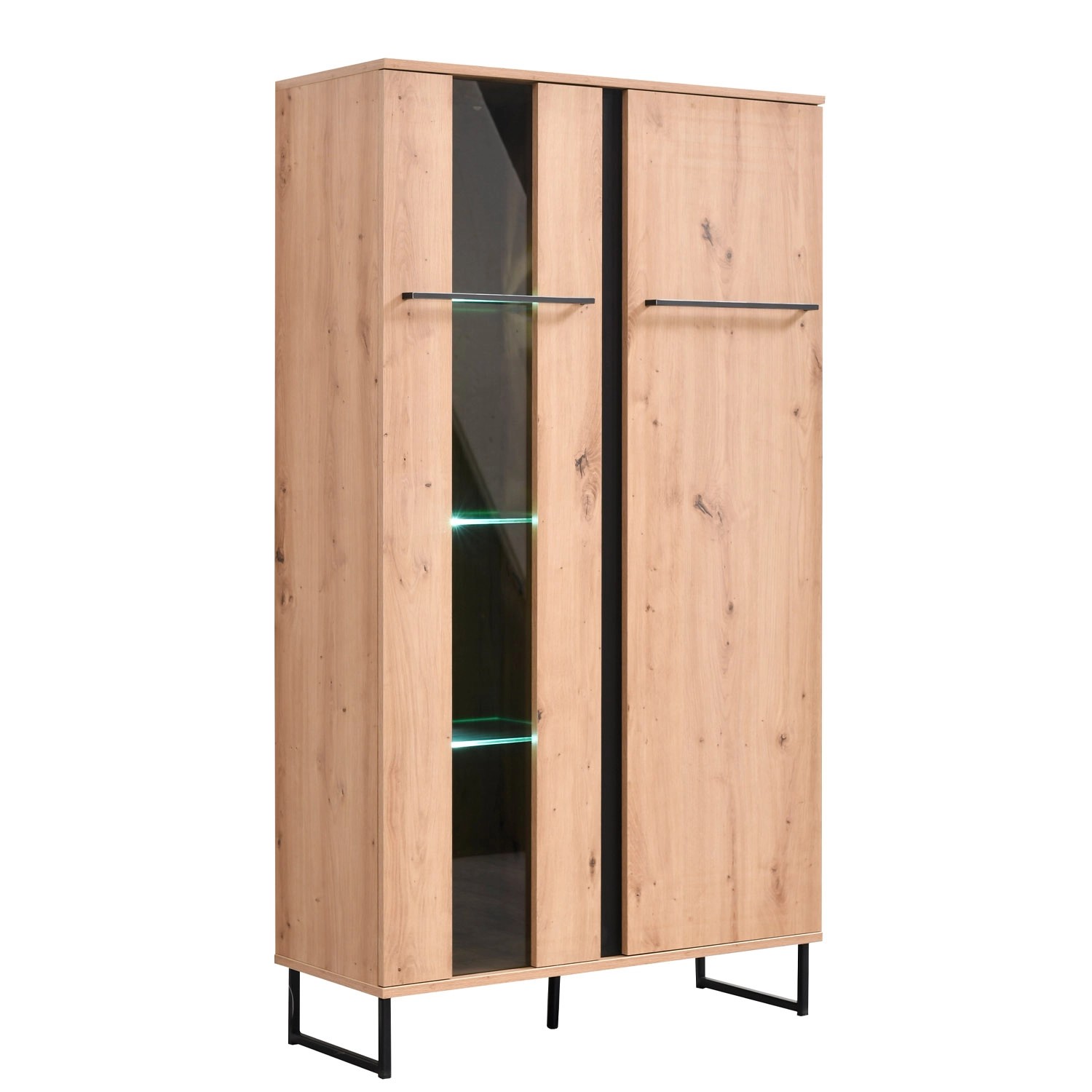 Homestyle4u Highboard Vitrine Schrank mit Fächer Kommode Wohnzimmerschrank günstig online kaufen