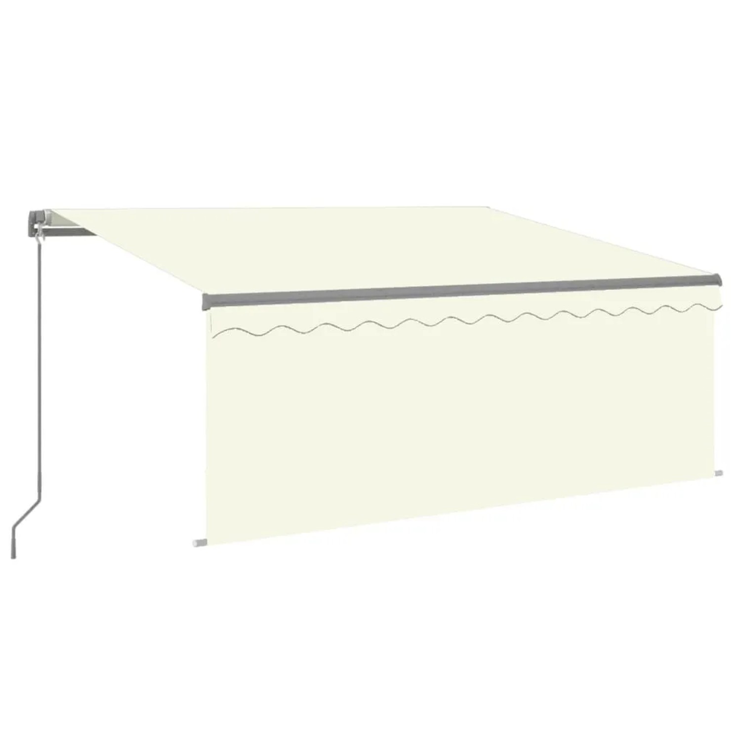 vidaXL Markise Manuell Einziehbar mit Rollo 3x2,5 m Creme 3069377