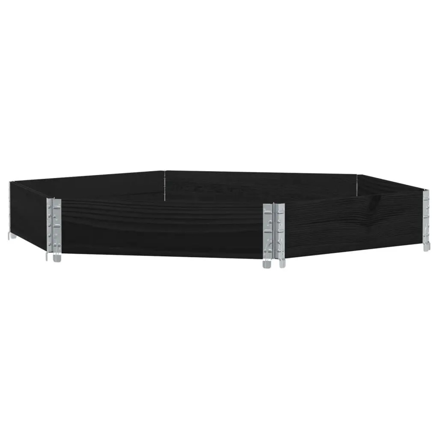 vidaXL Paletten-Aufsatzrahmen Schwarz 160x160 cm Massivholz Kiefer 4010318