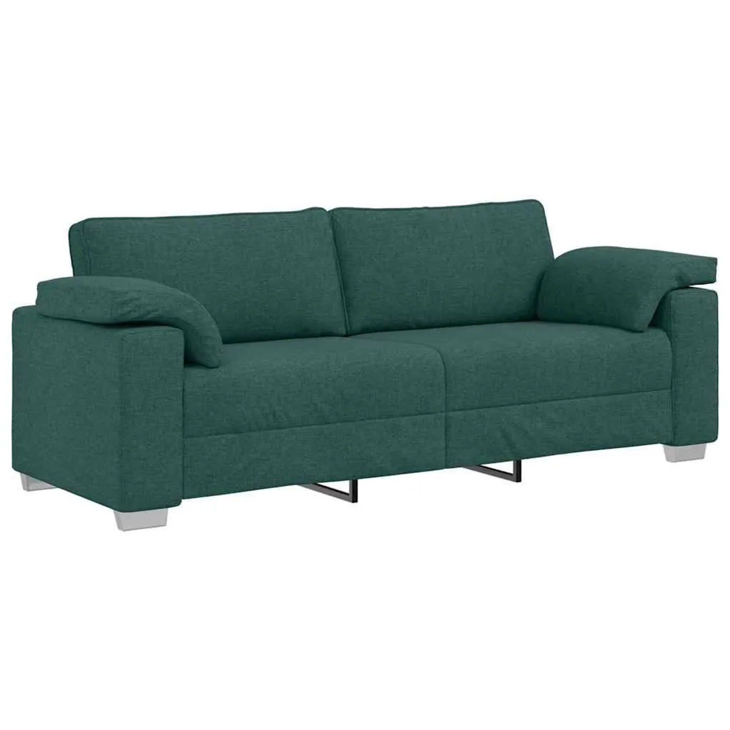 vidaXL Sofa Dunkelgrün 219 x 80 x 82 cm Stoff 4105242