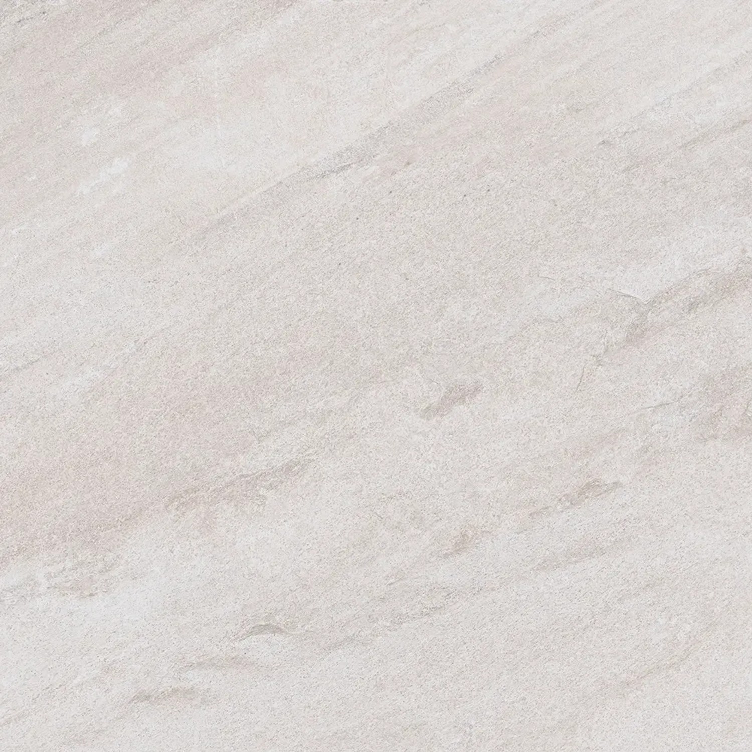 Bodenfliese Feinsteinzeug Olympus, weiße matte Fliese in Steinoptik, 59,7x59,7 cm.