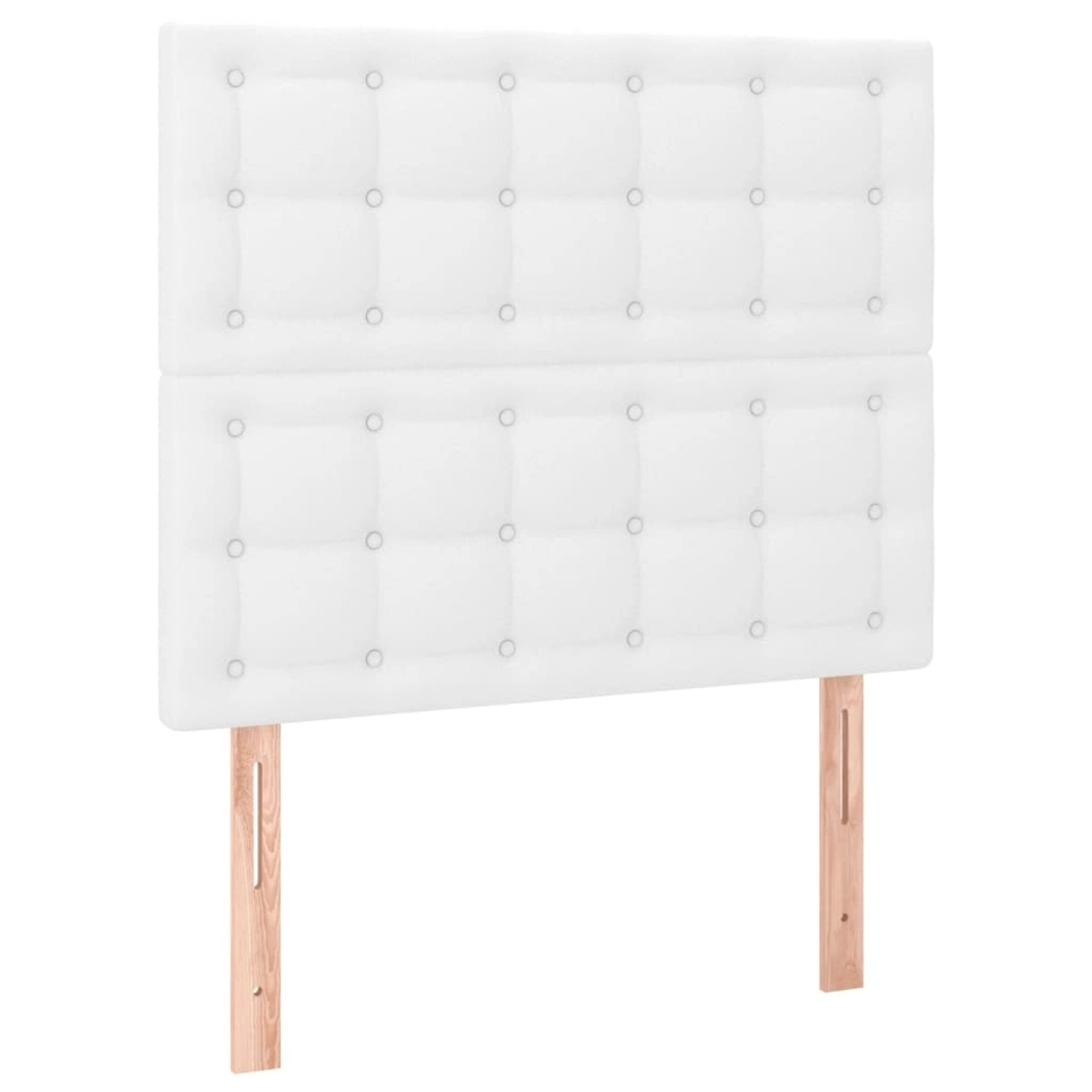 vidaXL LED Kopfteil Weiß 100x5x118/128 cm Kunstleder 3122509