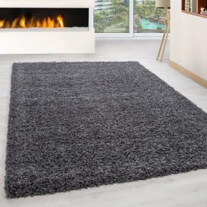 Grauer Ayyildiz Hochflorteppich Life, 300x400 cm. Flauschiger Shaggy-Teppich für ein gemütliches Wohnambiente.