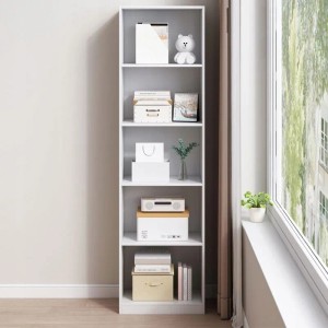 Rebiko Weißes Bücherregal Hoch Modern Loft-stil 182 Cm