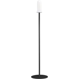 Graue PR Home Agnar Terrassen Stehleuchte aus Metall, 133cm hoch, ohne Lampenschirm.