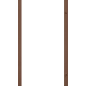 Braunes Torpfosten-Set für Sichtschutzzaun-Elemente, feuerverzinkt und stabil.