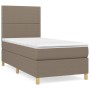 Taupes Boxspringbett 90x190 cm mit Matratze und Kopfteil für erholsamen Schlaf.
