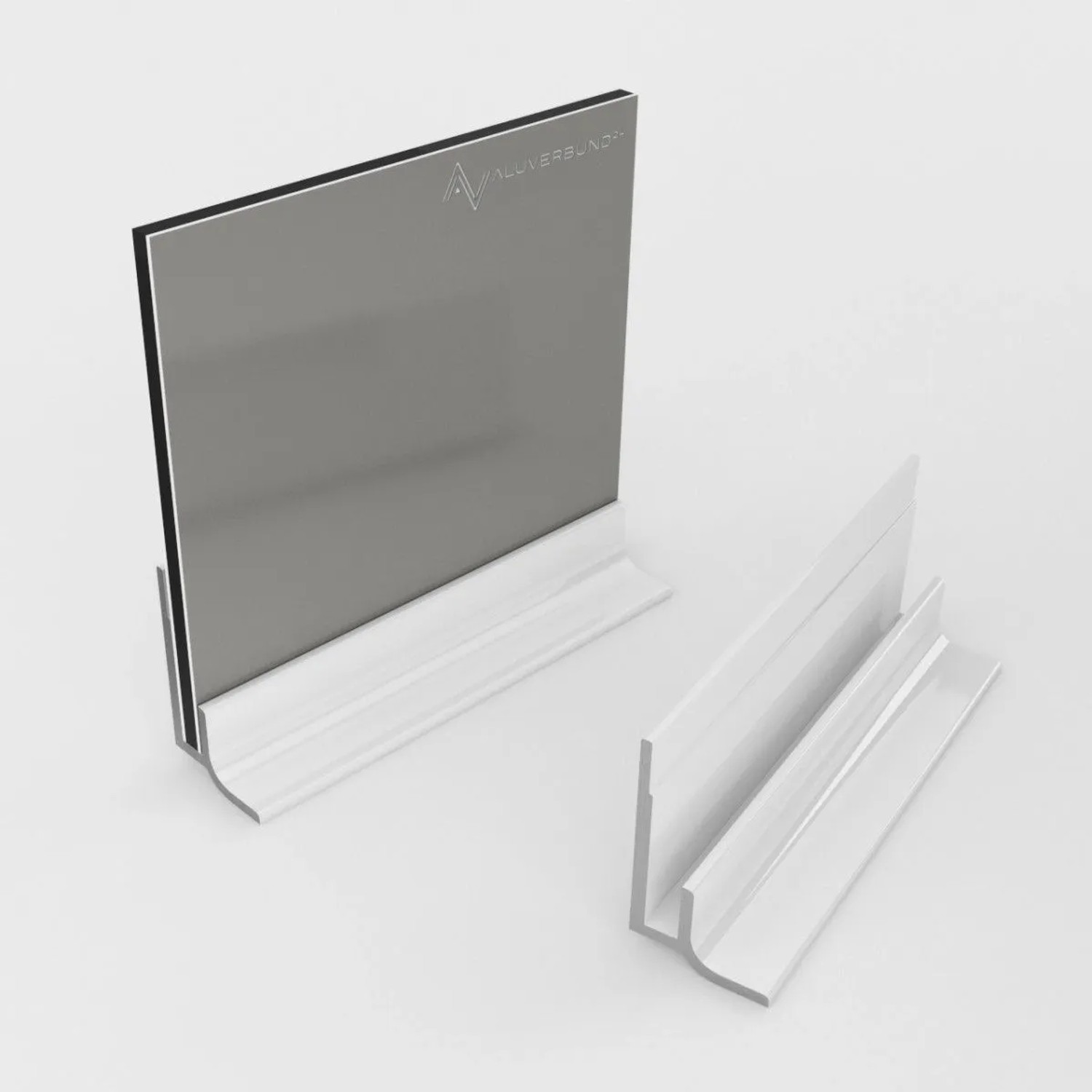 Aluverbund24 200cm Sockelprofil für Alu Verbundplatte Weiß RAL9016