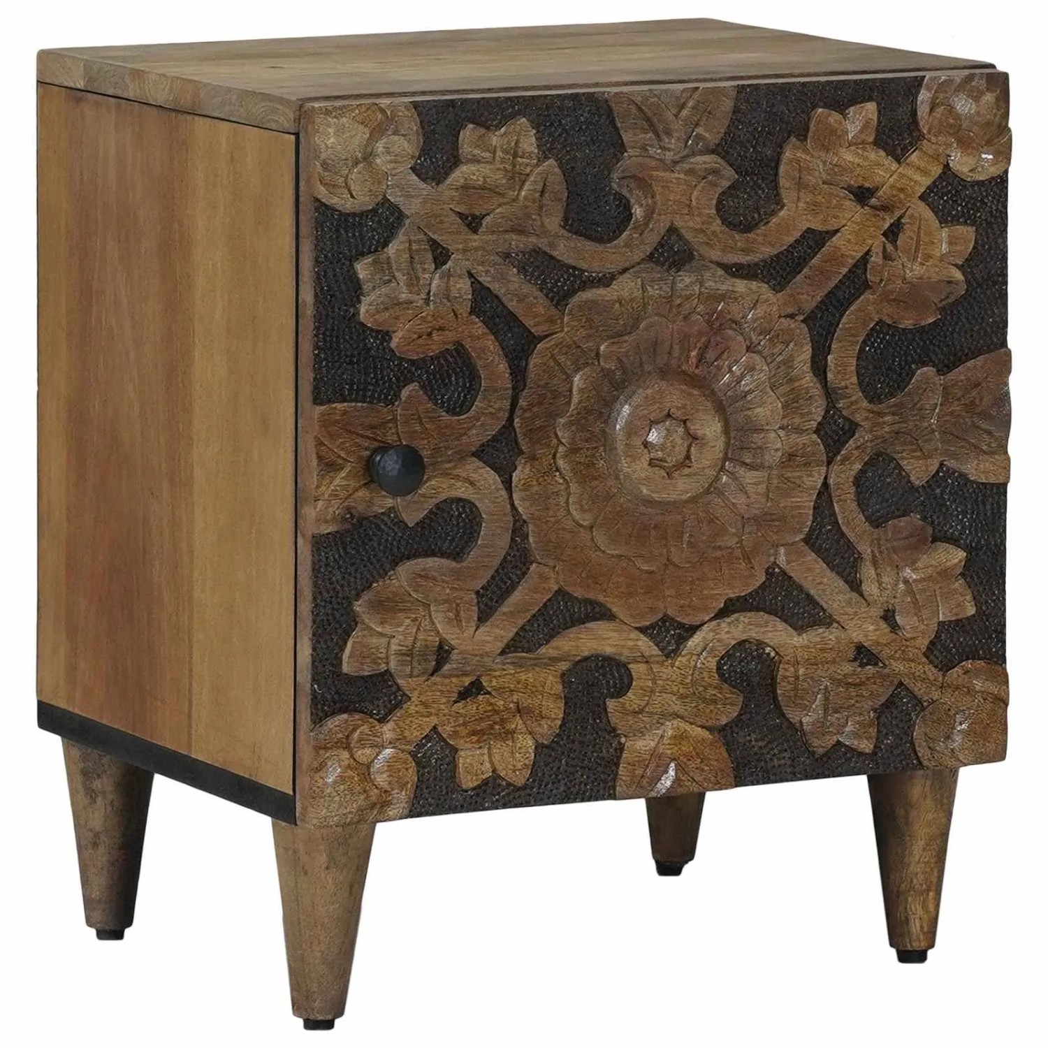 vidaXL Nachttisch Braun 40 x 33,5 x 46 cm Massivholz Mango 4018328