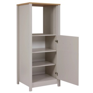 Sardegna Geräteschrank Kaschmir, Artisan-Eiche Topplatte. Offene Nische für Backofen, Tür zu 3 Regalböden. Küchenschrank.