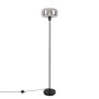 QAZQA Art Deco Stehlampe Schwarz mit Rauchglas Bizle