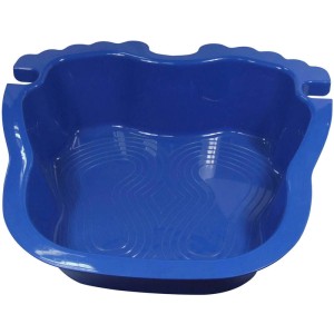 Blaues Summer Fun Fußbad für Pools aus Kunststoff mit rutschfester Oberfläche.