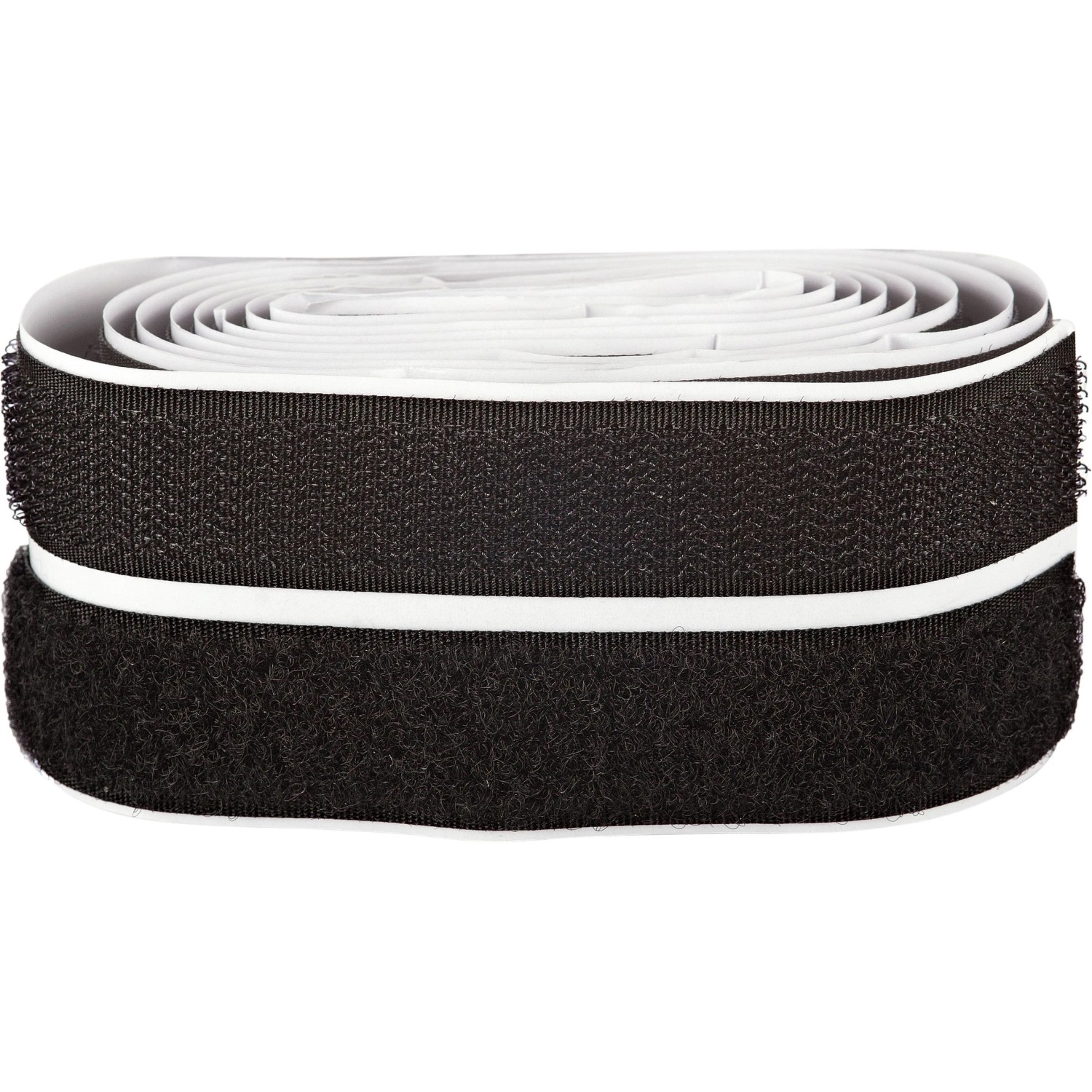 Fix-o-moll Klettband, selbstklebend, schwarz, 150cm x 20mm, auf Rolle.
