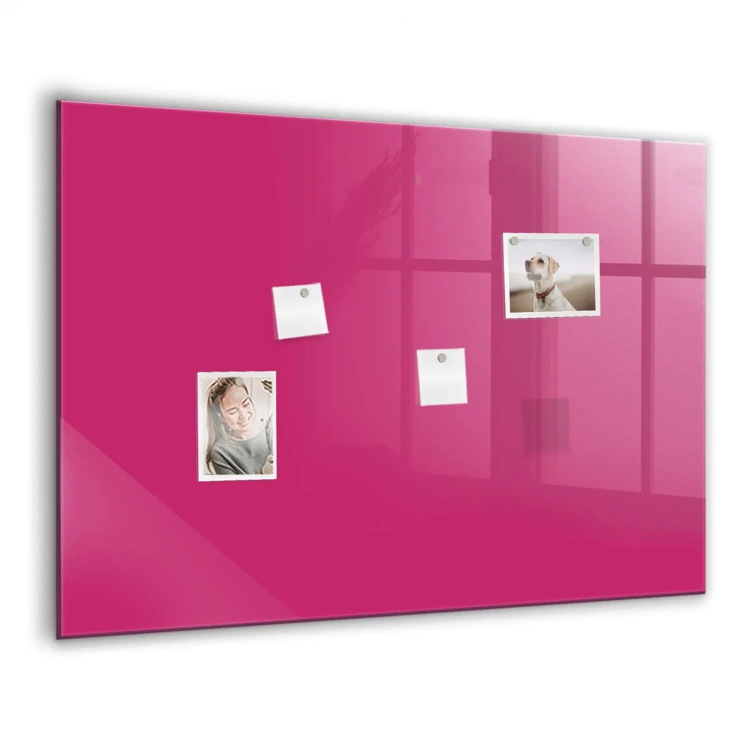 Tulup Glasmagnettafel Beschreibbar Kräftige Rosa Farbe 100x70 cm Magnettafe günstig online kaufen