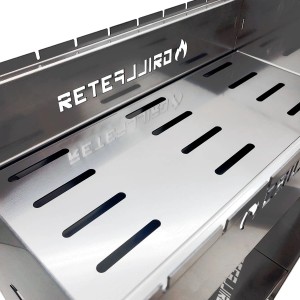 Grillpeter Mangal Ruslan Deluxe Schaschlikgrill mit Ablagen