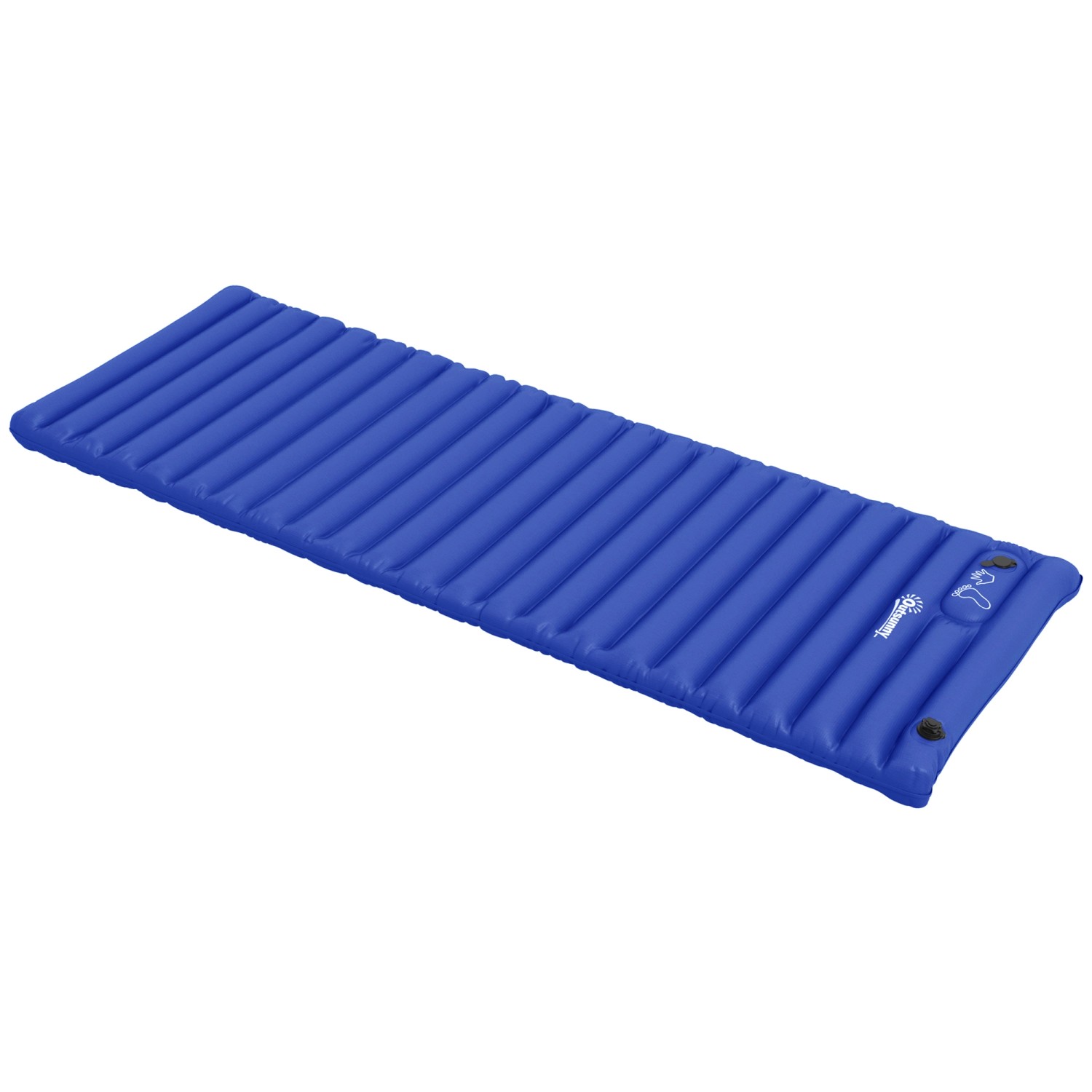 Outsunny Luftmatratze Camping Isomatte Polyester Blau 195L x 70B x 10H cm günstig online kaufen