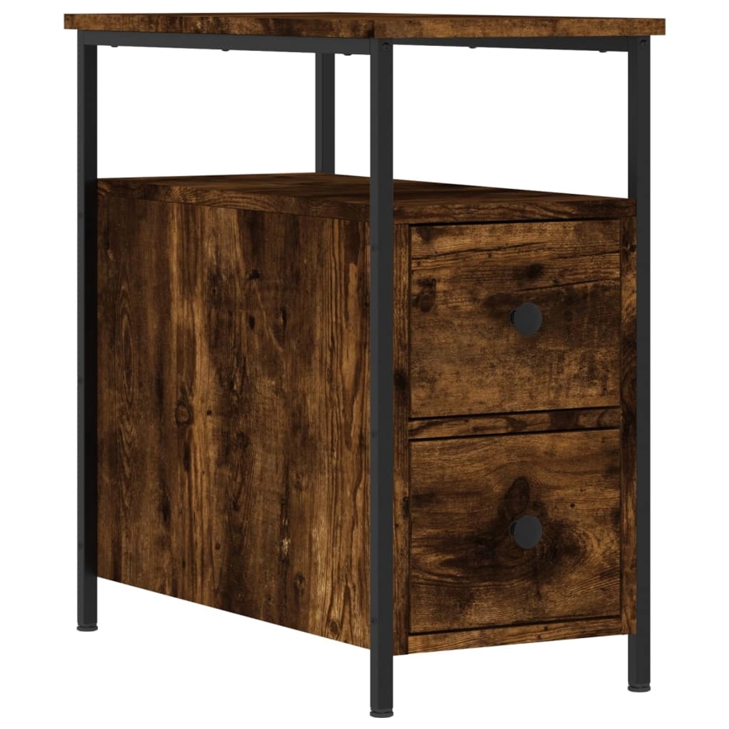 vidaXL Nachttisch Räuchereiche 30x60x60 cm Holzwerkstoff Modell 1 günstig online kaufen