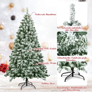 Costway Künstlicher Weihnachtsbaum 928 Spitzen PVC 180cm