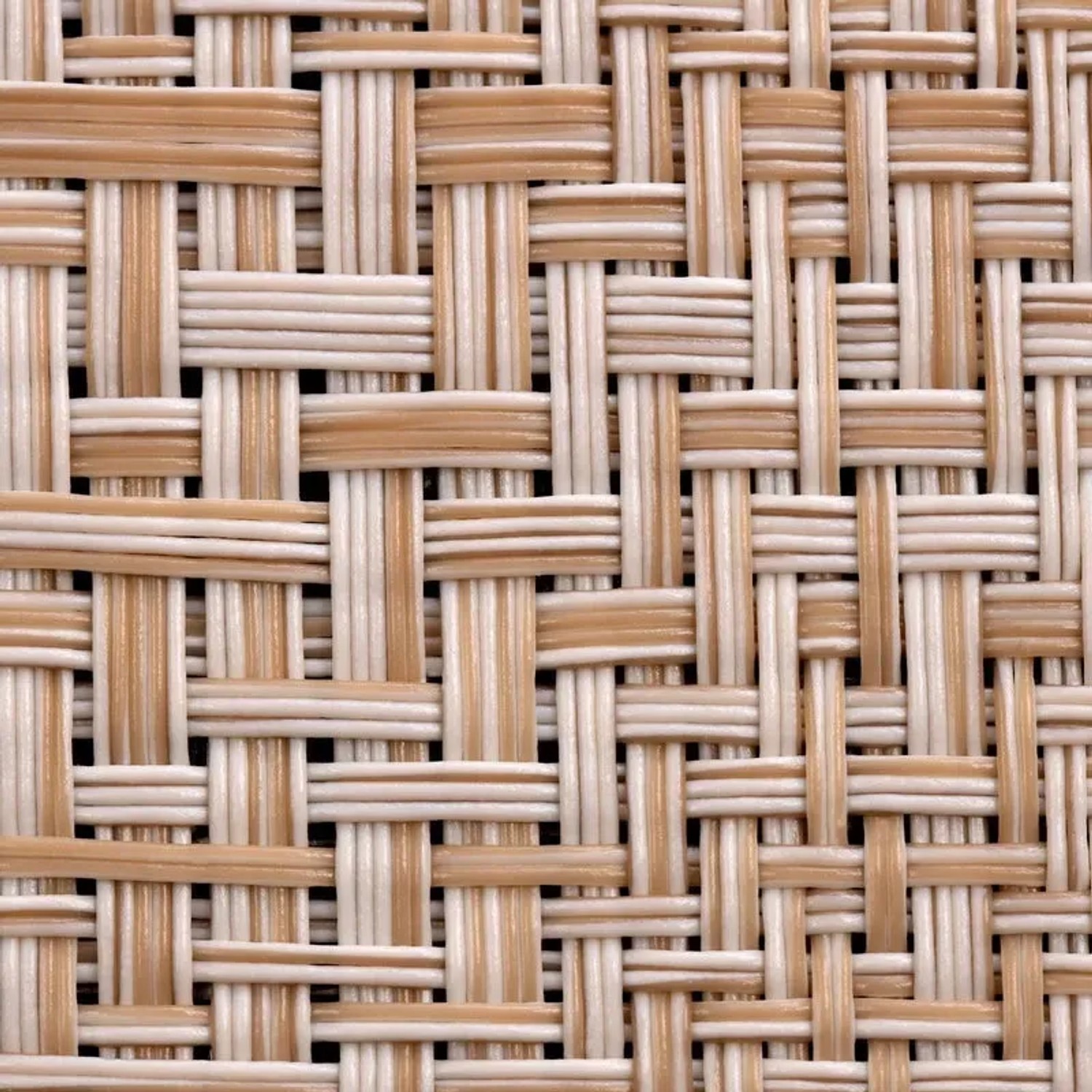 Detailansicht des wetterfesten Outdoor Teppich Parma in Beige/Creme, gewebte Struktur.
