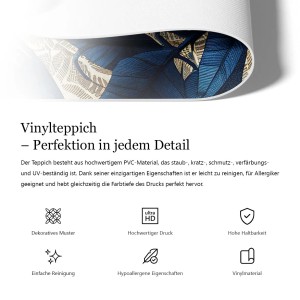 Tulup Teppich Achtzackige Sterne PVC Tapijt 60x90 cm Grün Vloerkleed Vinyl PVC Vloer Mat Rechteckig PVC Floor Mat
