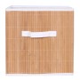MCW Faltbox 4er-Set aus Bambus mit Tragegriff, ideal zur Aufbewahrung.