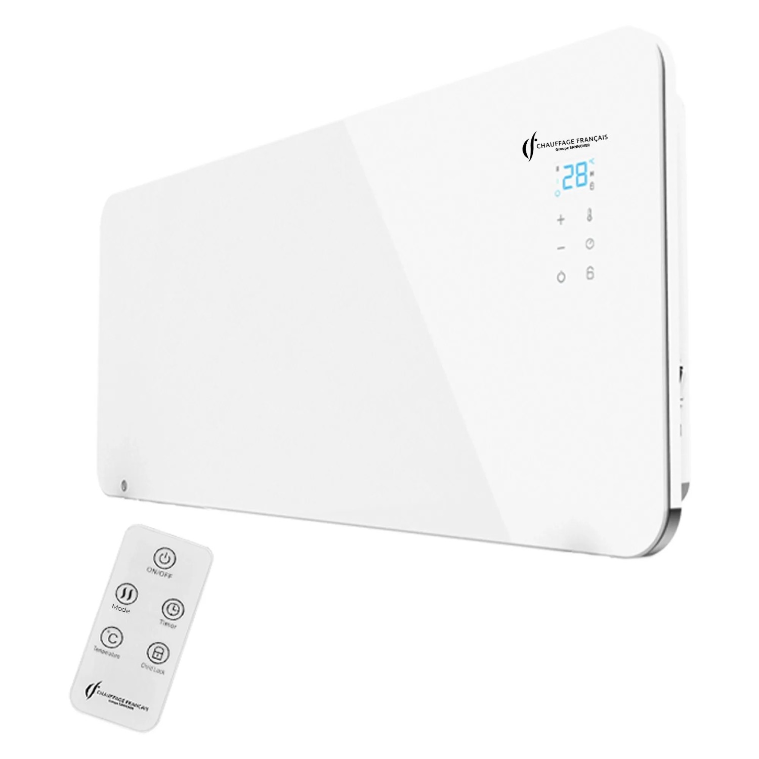 Sannover Elektrischer Glasheizkörper Wand Sorimo 1000 W Weiß