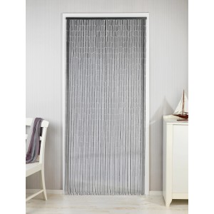 WENKO Bambusvorhang in Anthrazit als Türvorhang, bestehend aus vielen Bambussträngen.