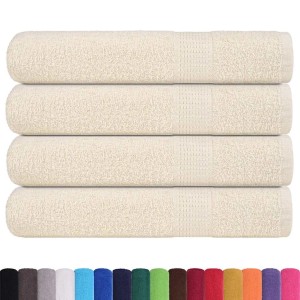 vidaXL Saunatücher 4 Stk Creme 80x200 cm 360 g/m² 100% Baumwolle 137008